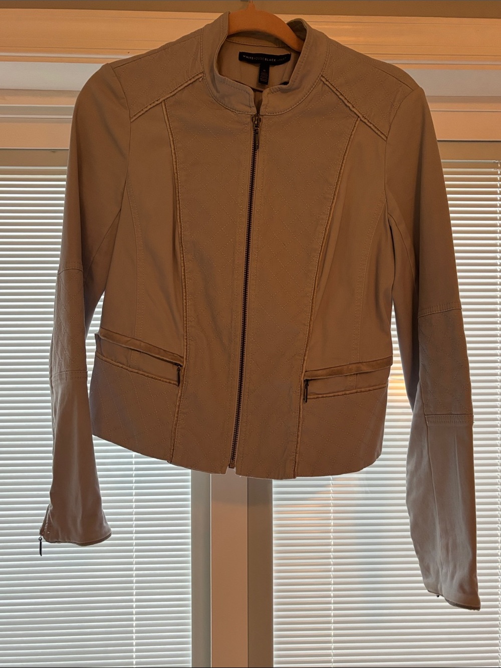 White House Black Market Suede Zip Jacket